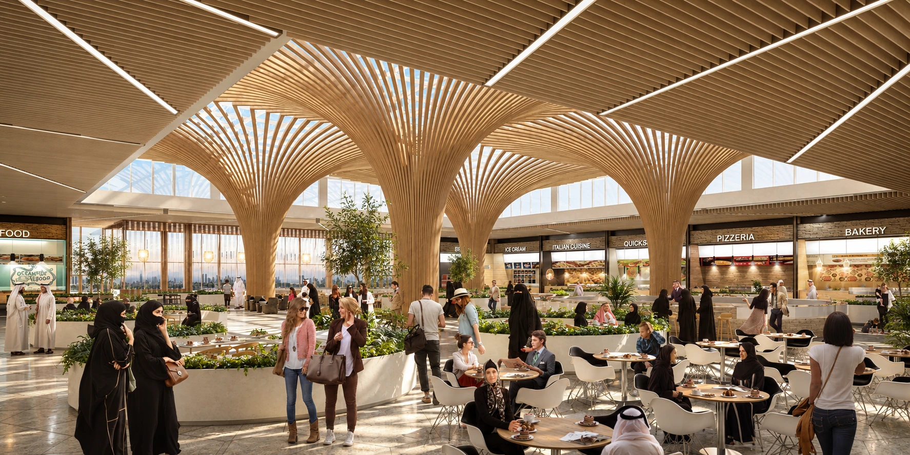 Dubai Hills Mall: interpretive photographic lighting study, view 3