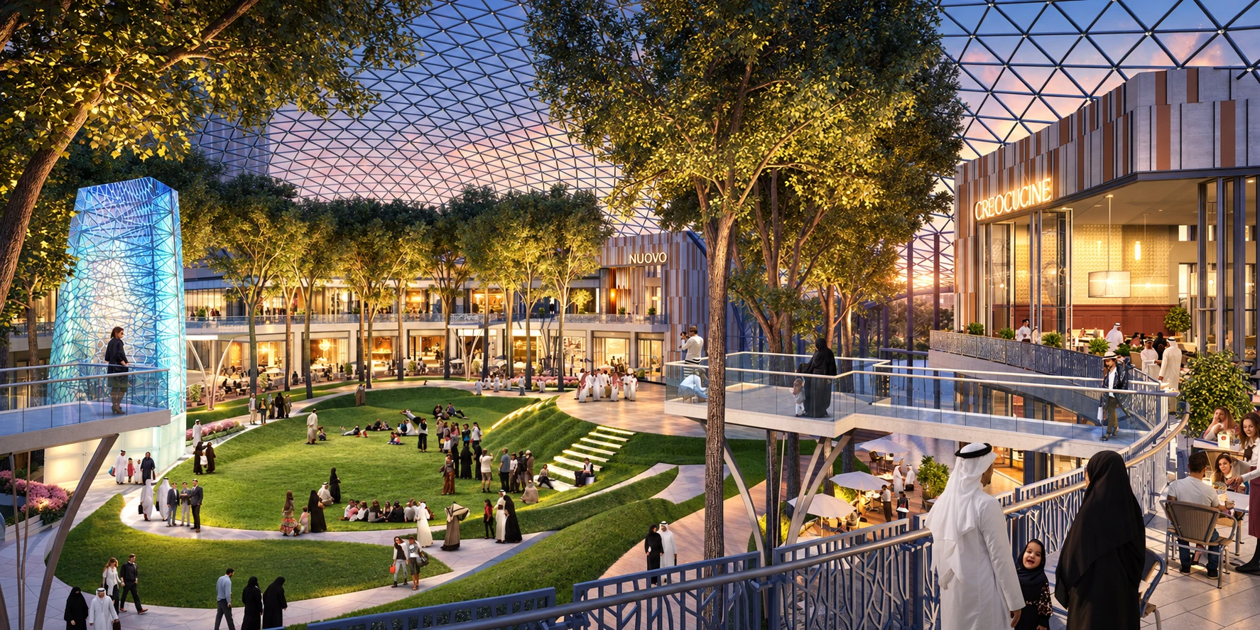 Dubai Hills Mall: interpretive photographic lighting study, view 10