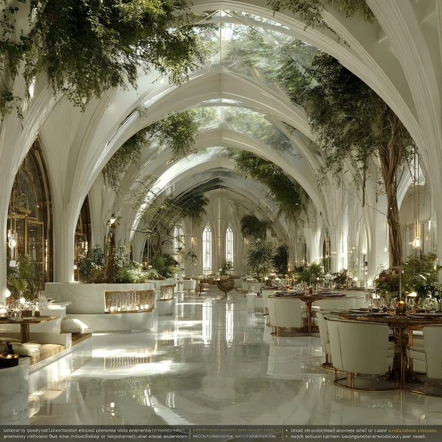 Living Canopy Atrium. AI-generated speculative design study.