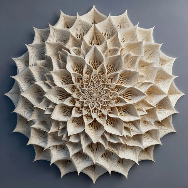 Petal Lattice Bloom. AI-generated speculative design study.