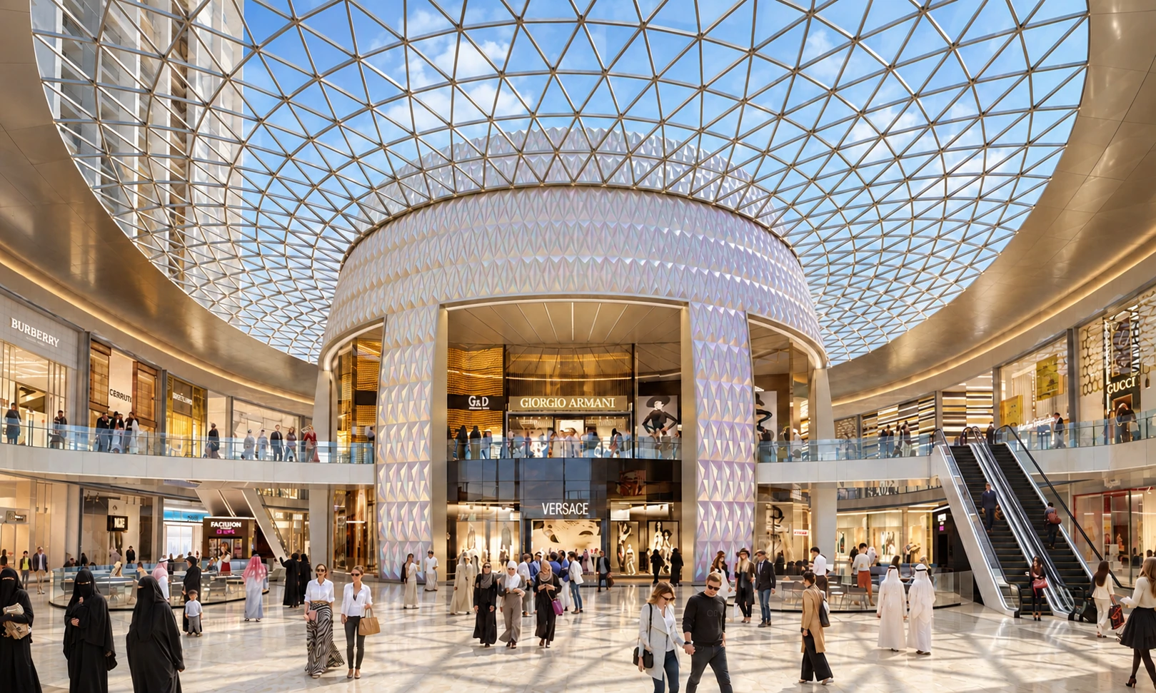 Dubai Hills Mall: interpretive photographic lighting study, view 2